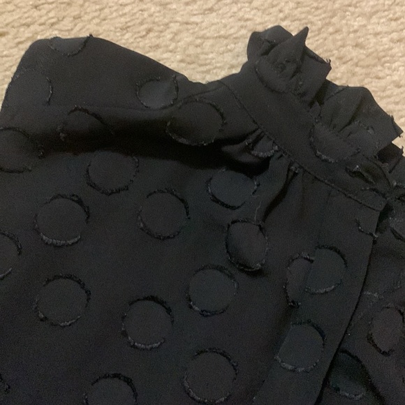 Ann Taylor black size S fully lined, half button up tank blouse - Picture 3 of 3